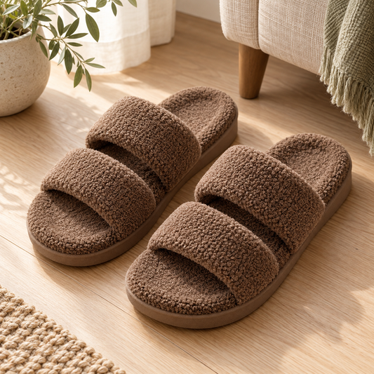 Mocha Double-Band Slides