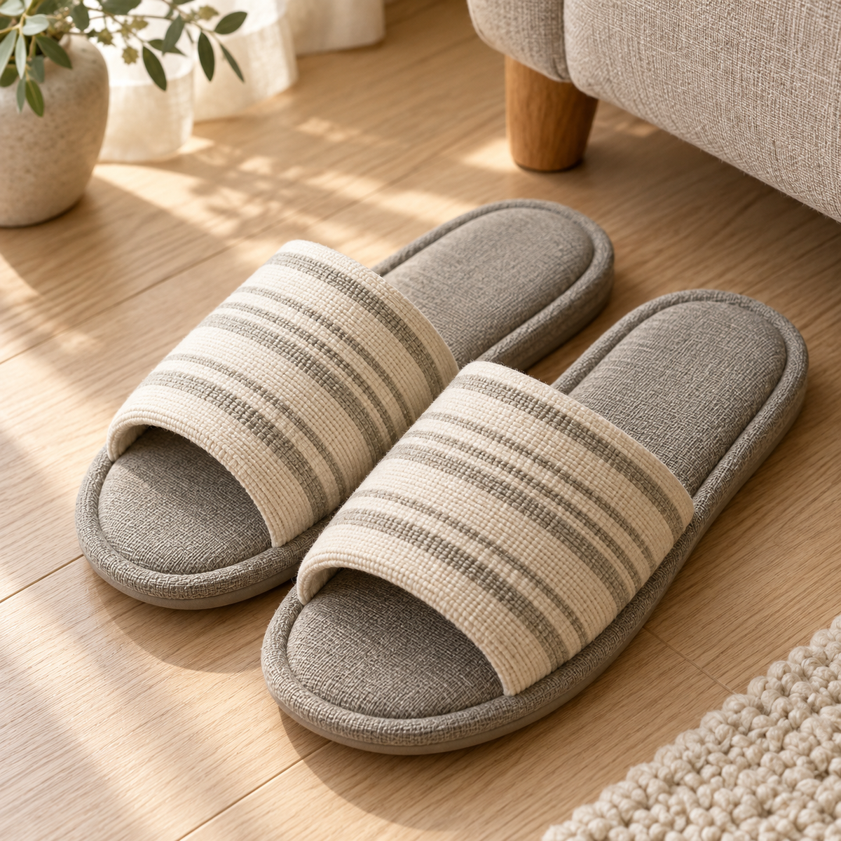 Stone Stripe Slides